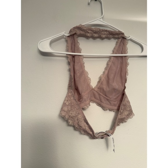 Intimately Free People Galloon Lace Halter Bralette Mauve Pink Small OB401941 - Picture 2 of 4